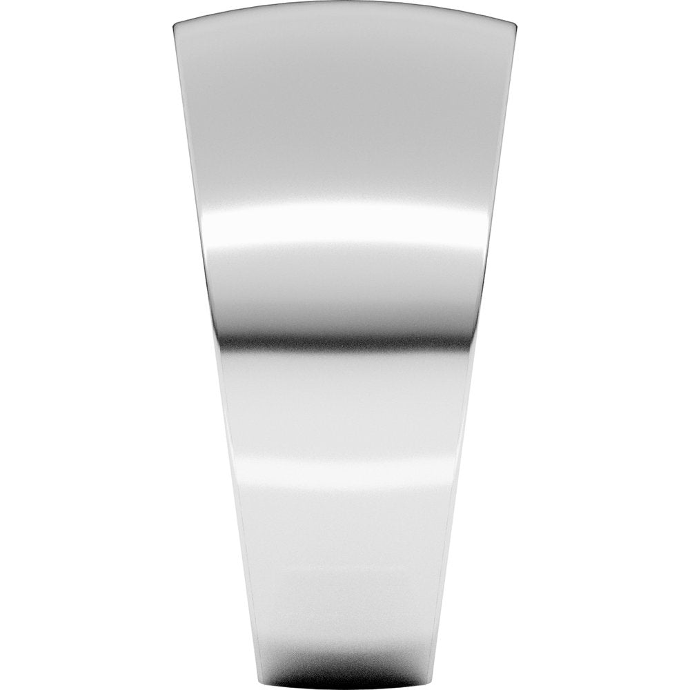 14K White Gold 10 mm Tapered Comfort-Fit Half Round Band Size 7
