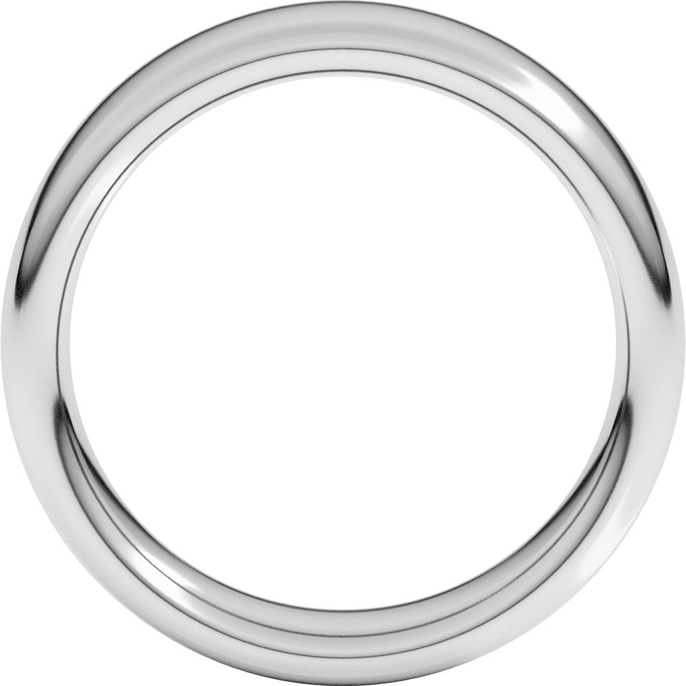 14K White Gold 6 mm Heavyweight Comfort-Fit European-Style Band Size 12