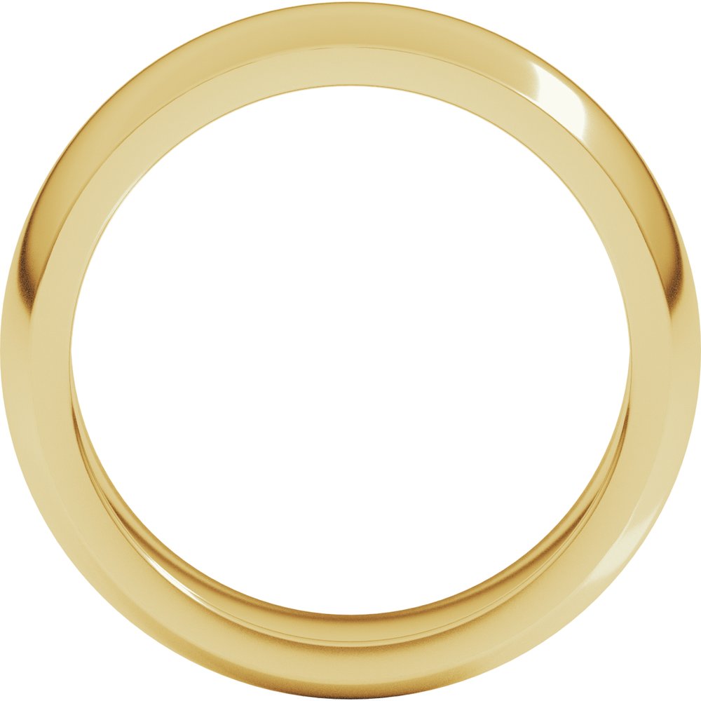 14K Yellow Gold 6 mm Heavyweight Half Round Band Size 4.5