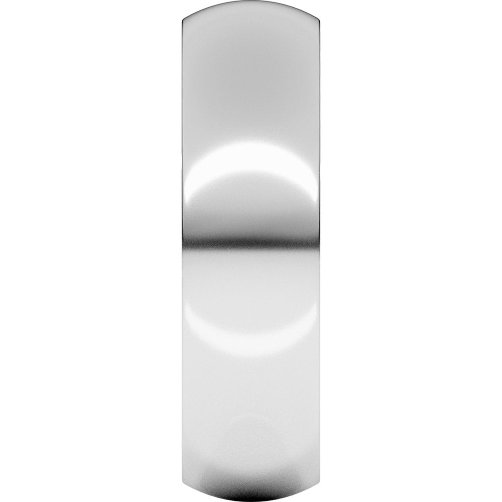 14K White Gold 6 mm Heavyweight Half Round Band Size 10