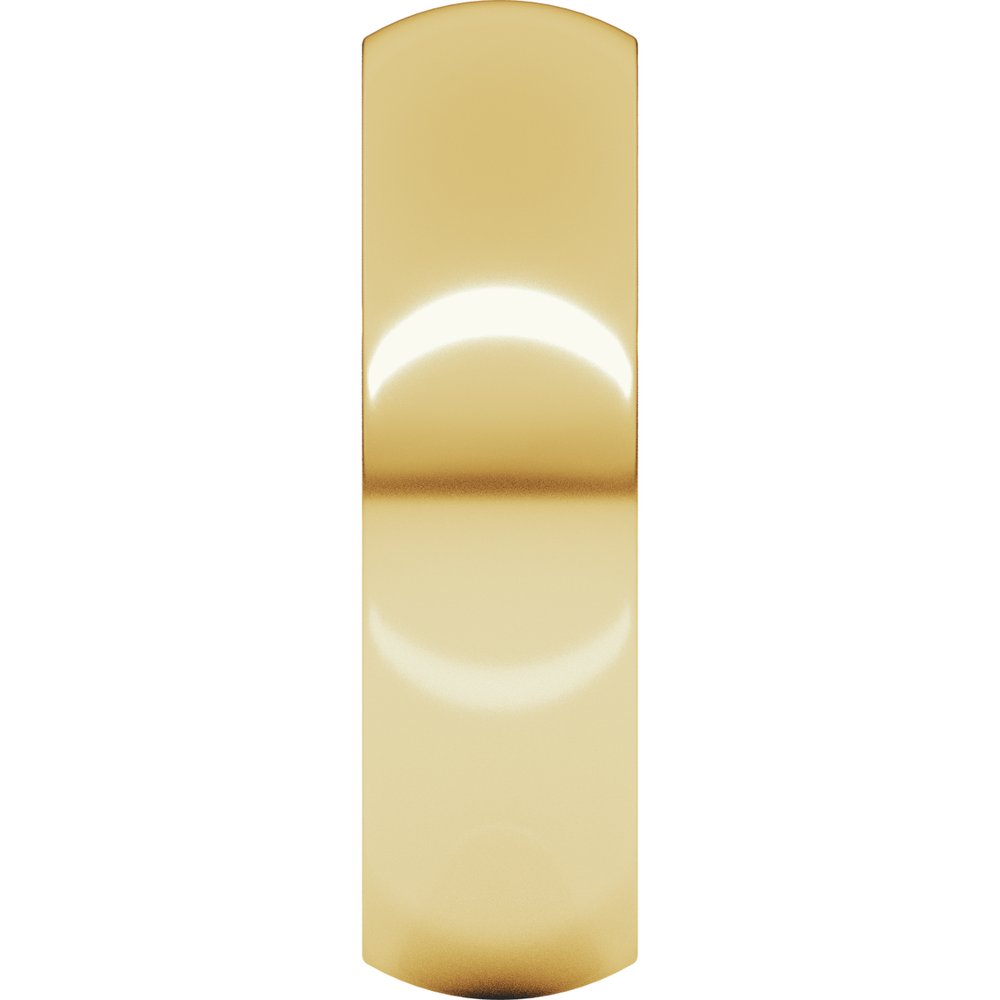14K Yellow Gold 6 mm Heavyweight Half Round Band Size 4.5