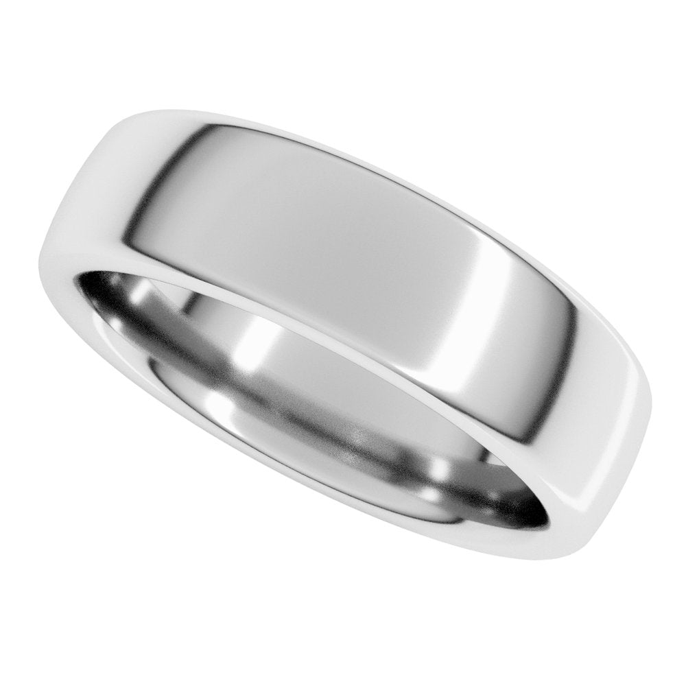 Platinum 6 mm Heavyweight Comfort-Fit European-Style Band Size 10