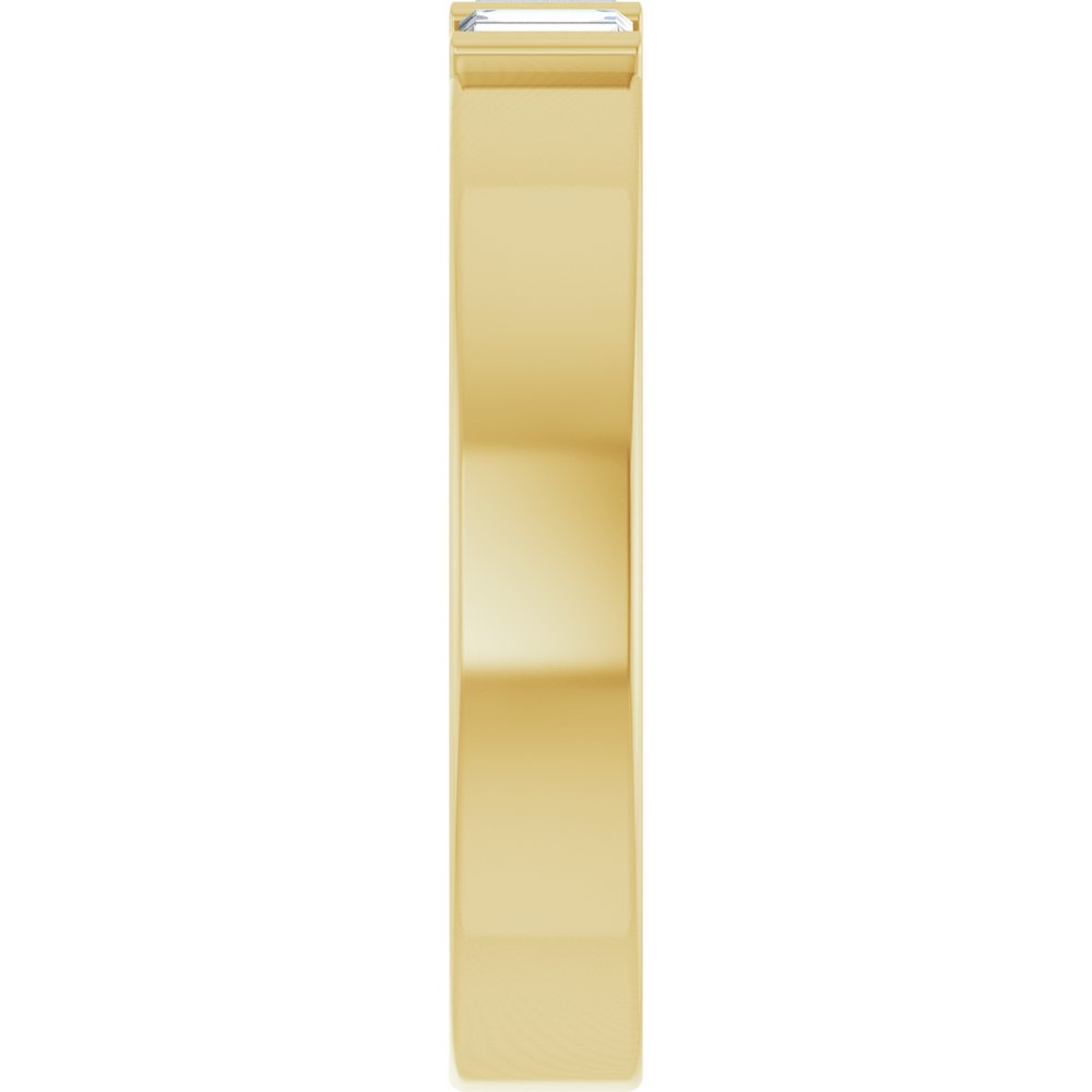 14K Yellow Gold 1/5 CTW Lab-Grown Diamond Three Stone Band