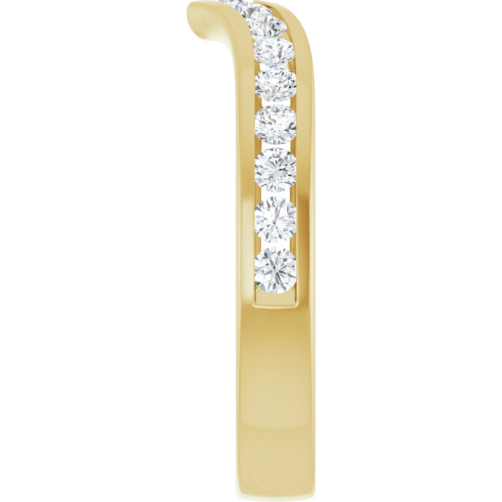 14K Yellow Gold 1/2 CTW Lab-Grown Diamond Contour Band