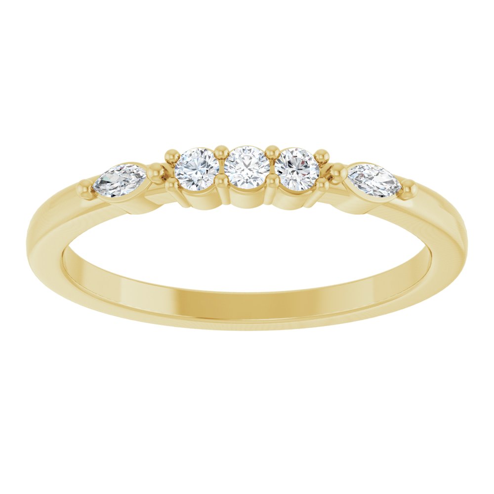 14K Yellow Gold 1/6 CTW Lab-Grown Diamond Anniversary Band