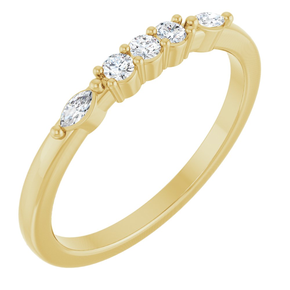14K Yellow Gold 1/6 CTW Lab-Grown Diamond Anniversary Band