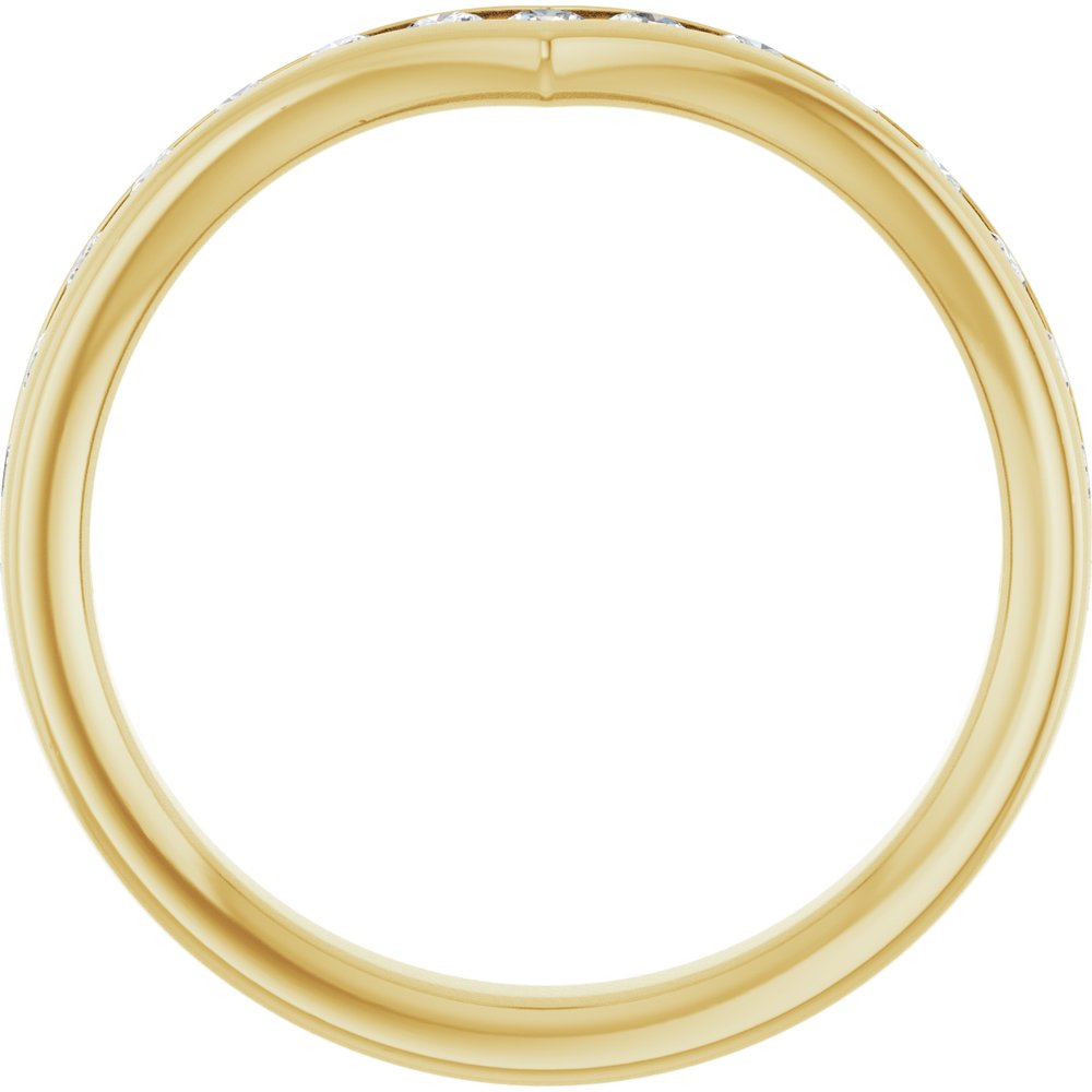 14K White Gold 1/2 CTW Lab-Grown Diamond Contour Band