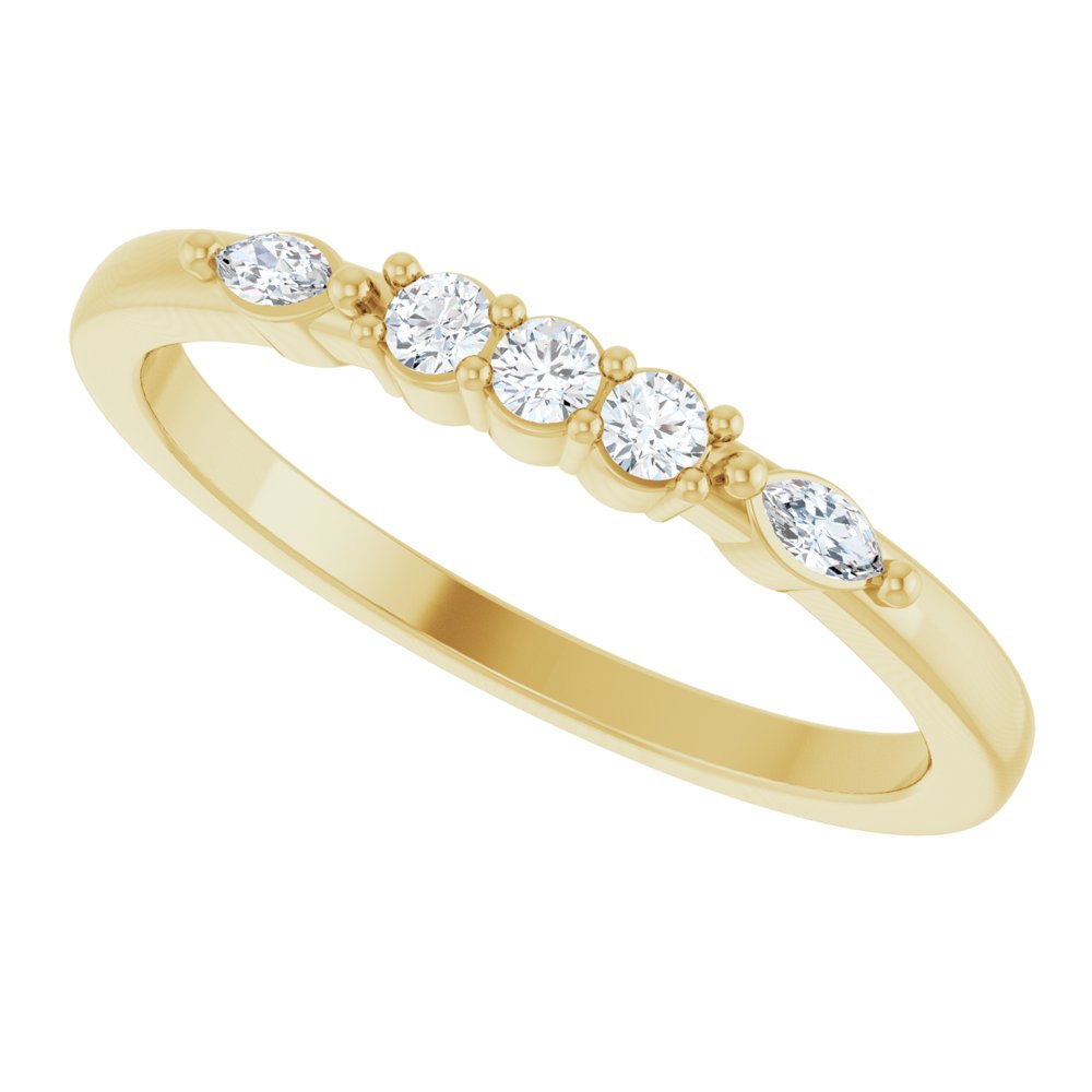14K Yellow Gold 1/6 CTW Lab-Grown Diamond Anniversary Band