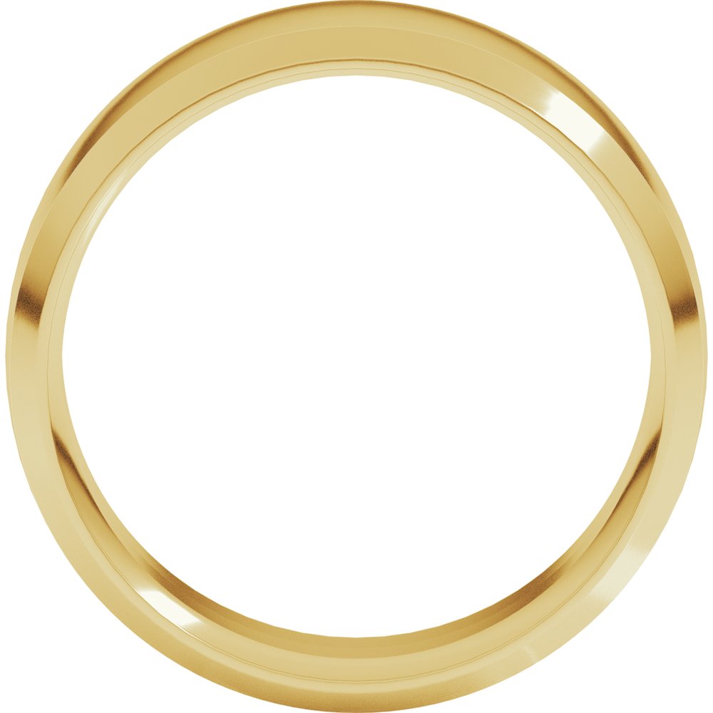 10K Yellow Gold 9 mm Beveled-Edge Comfort-Fit Half Round Band Size 9.5