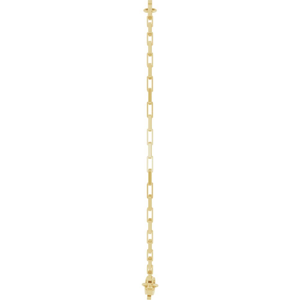 14K Yellow Gold Engravable Paperclip-Style Link 7" Bracelet