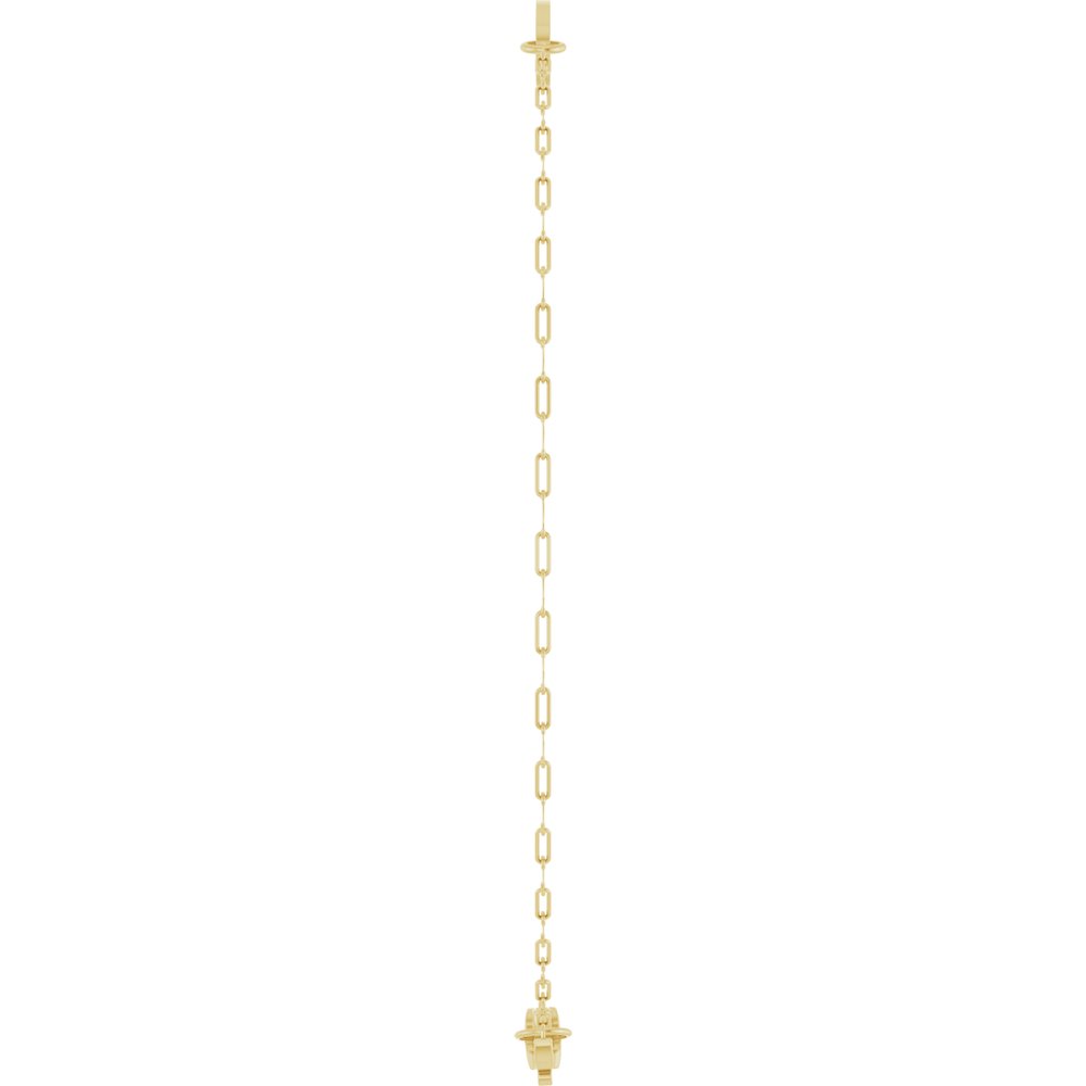 14K Yellow Gold Engravable Keyhole Link 7" Bracelet