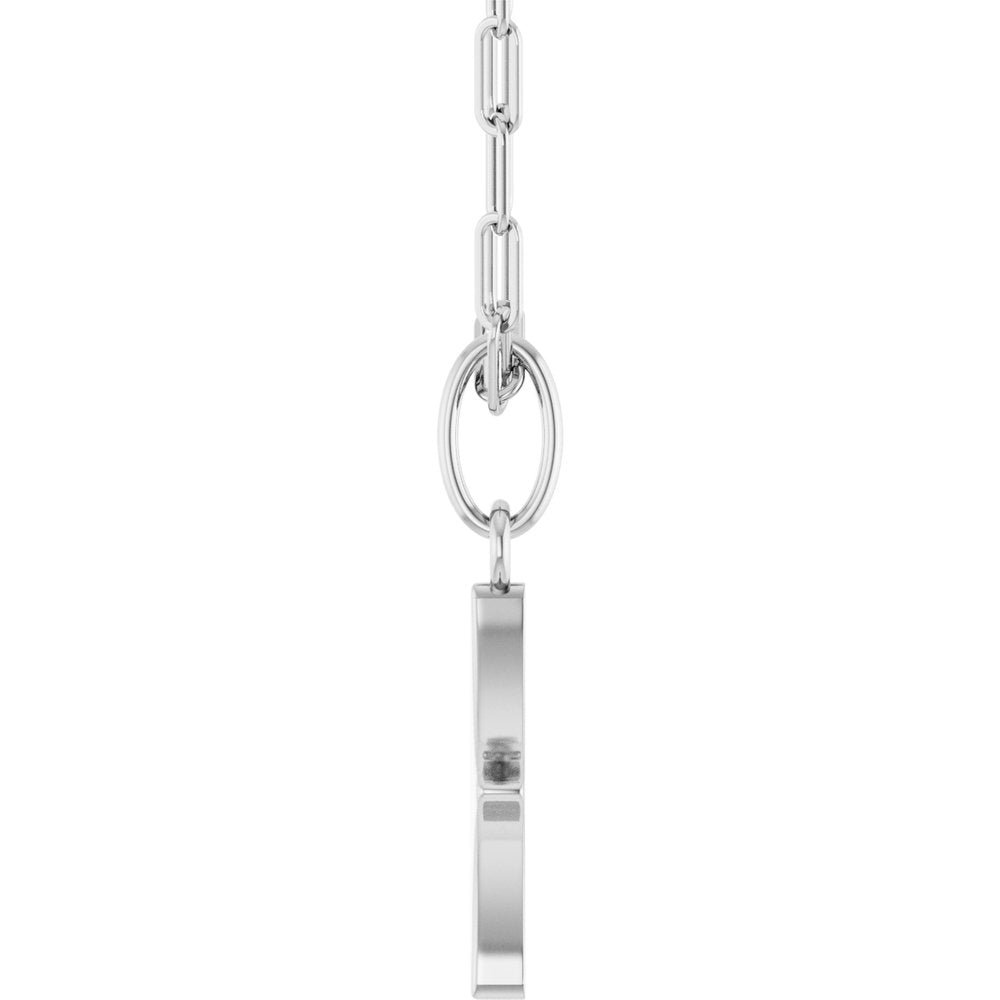 Sterling Silver Engravable Star 18" Necklace