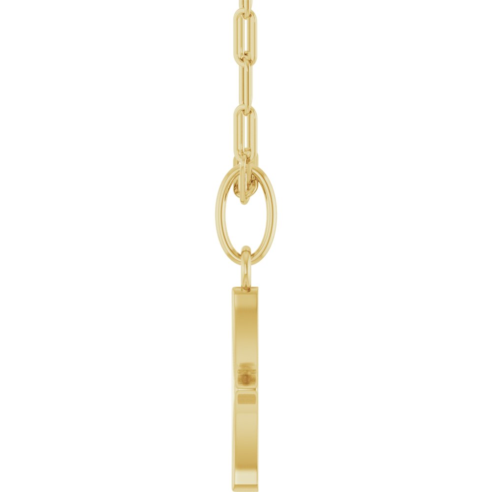 14K Yellow Gold Engravable Star 18" Necklace