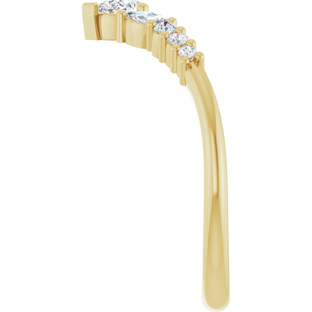 14K Yellow Gold 1/3 CTW Lab-Grown Diamond Contour Band
