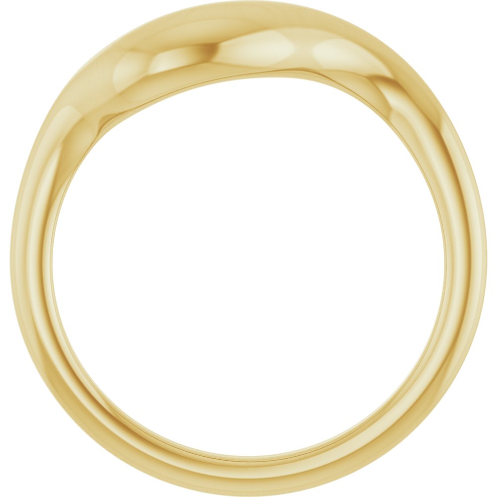 14K Yellow Gold Puffed Freeform Ring