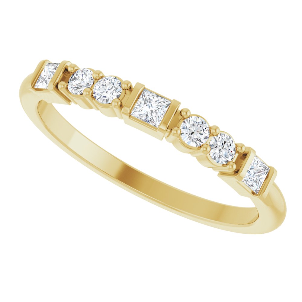 14K Yellow Gold 1/4 CTW Natural Diamond Stackable Ring