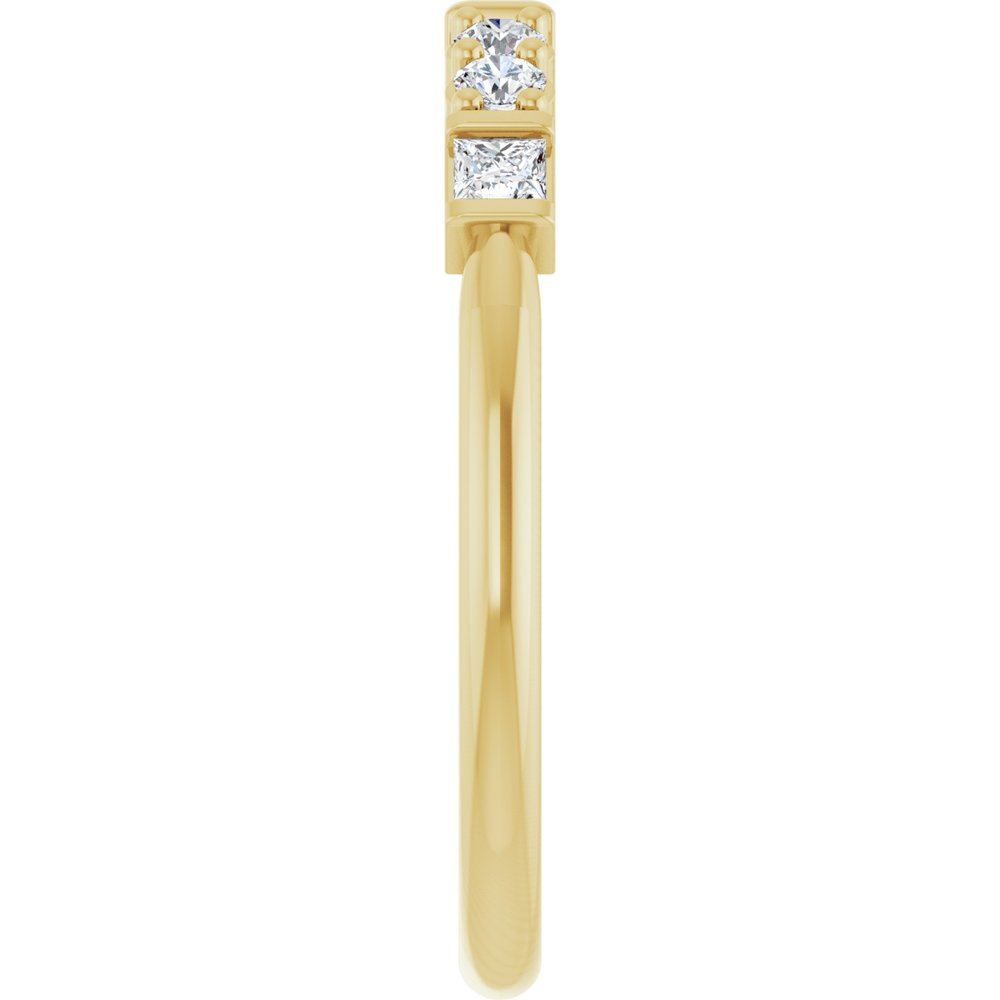14K Yellow Gold 1/4 CTW Natural Diamond Stackable Ring