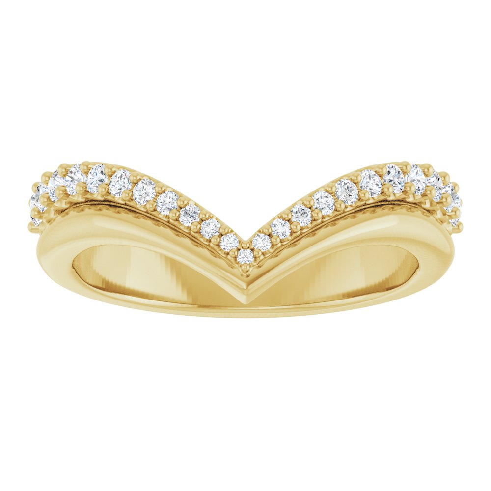 14K Yellow Gold 1/3 CTW Lab-Grown Diamond Contour Band