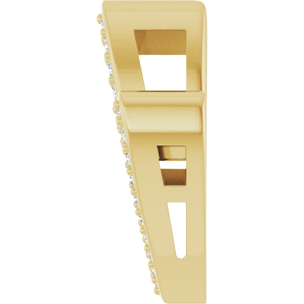 14K Yellow Gold 1/8 CTW Natural Diamond Heart Slide Pendant