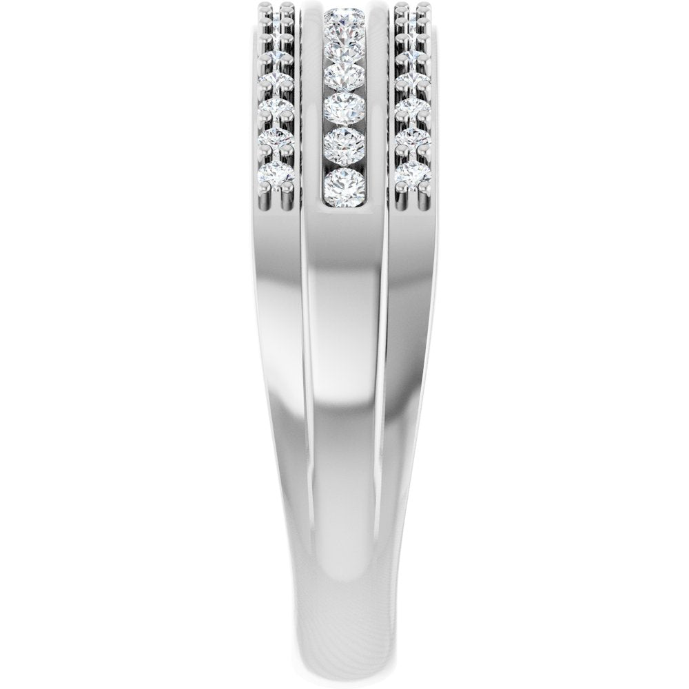 14K White Gold 1/2 CTW Lab-Grown Diamond Anniversary Band