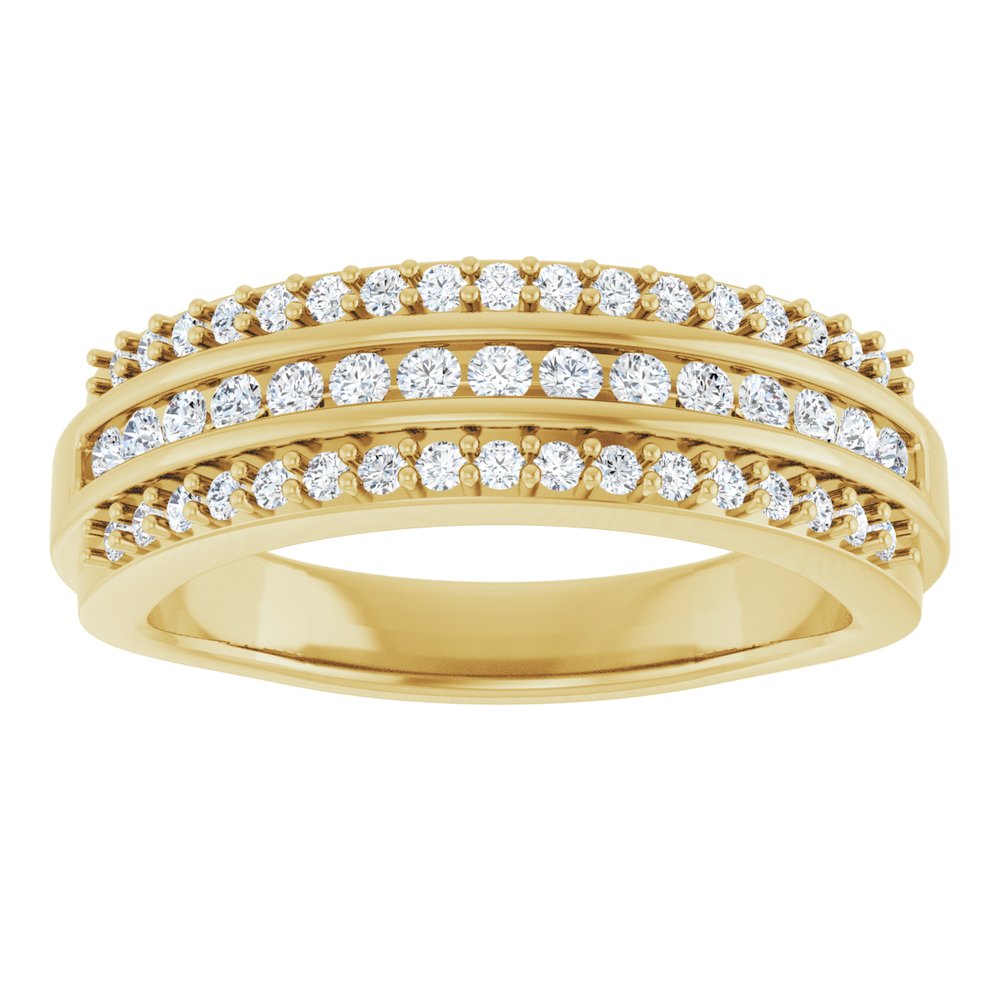 14K Yellow Gold 1/2 CTW Natural Diamond Anniversary Band