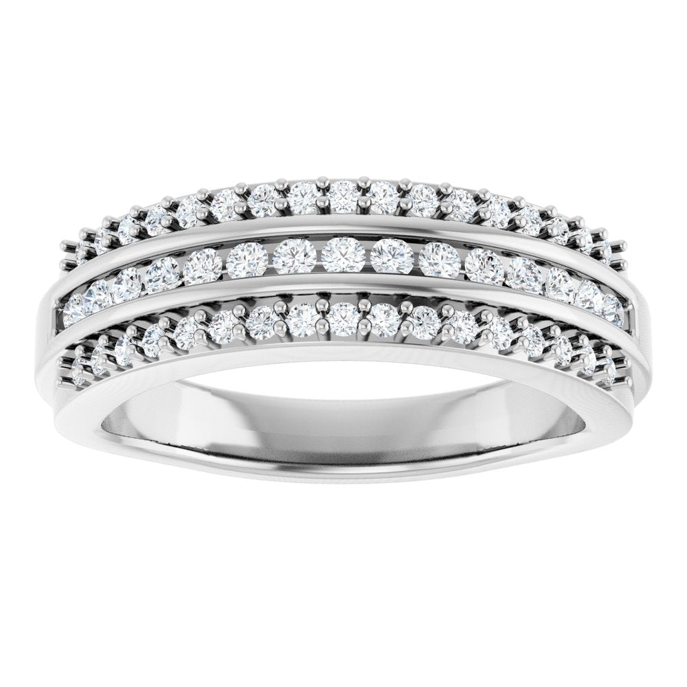 14K White Gold 1/2 CTW Lab-Grown Diamond Anniversary Band