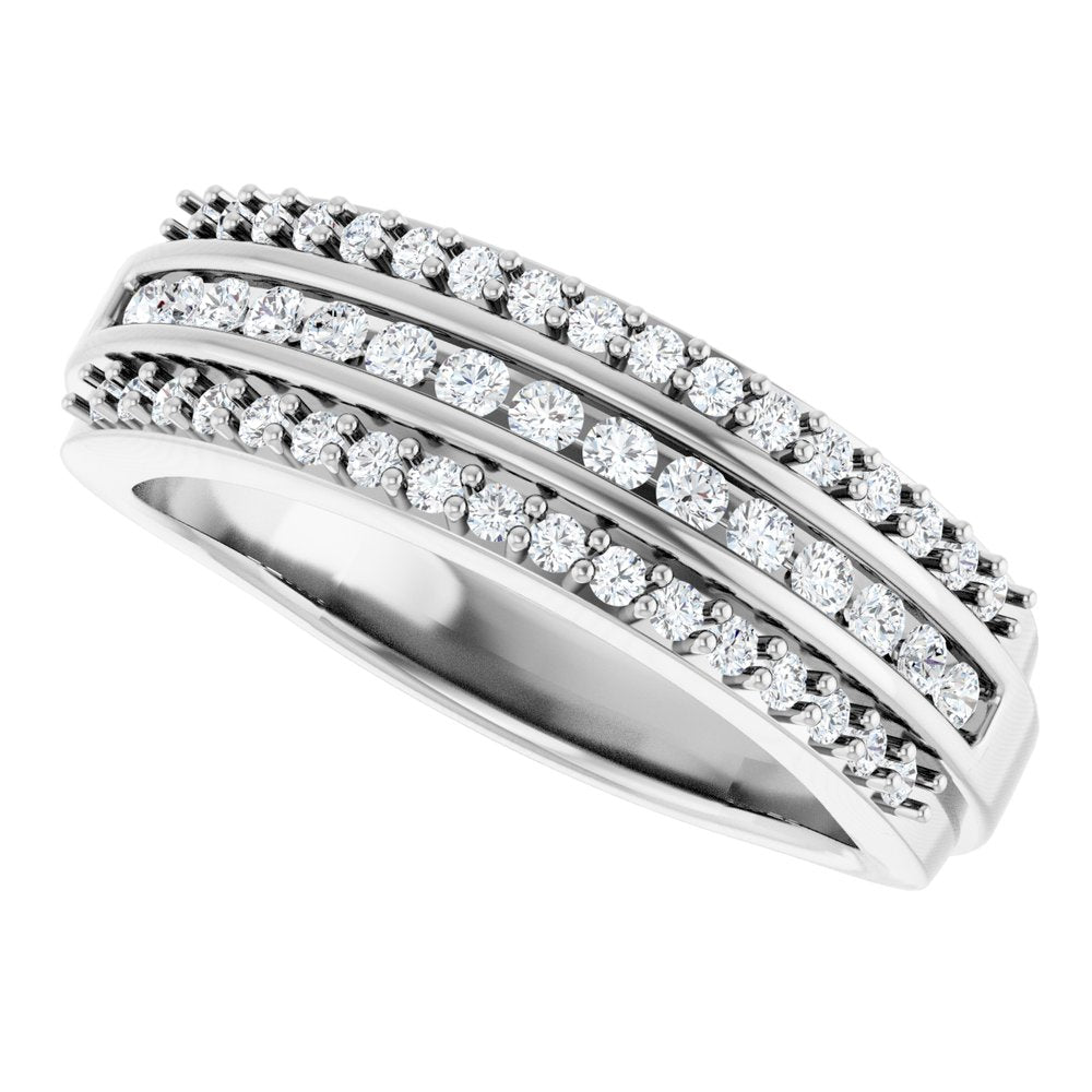 14K White Gold 1/2 CTW Lab-Grown Diamond Anniversary Band