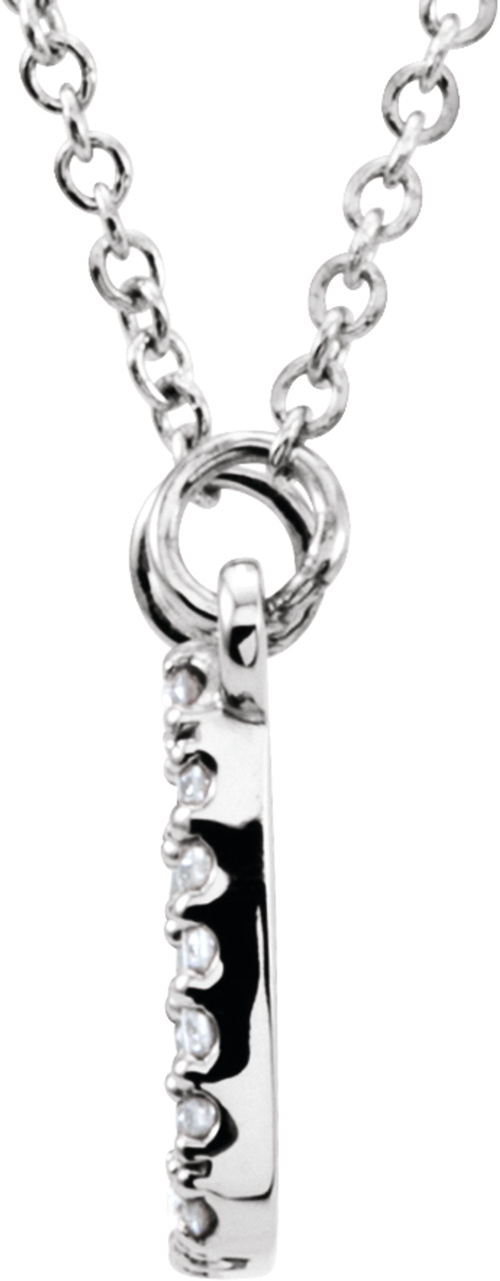 14K White Gold 1/10 CTW Natural Diamond 16" Necklace