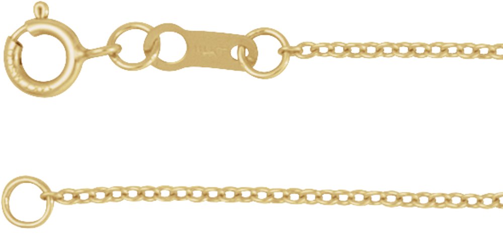 14K Yellow Gold-Filled 1 mm Ultra-Lightweight Cable 16-18" Chain
