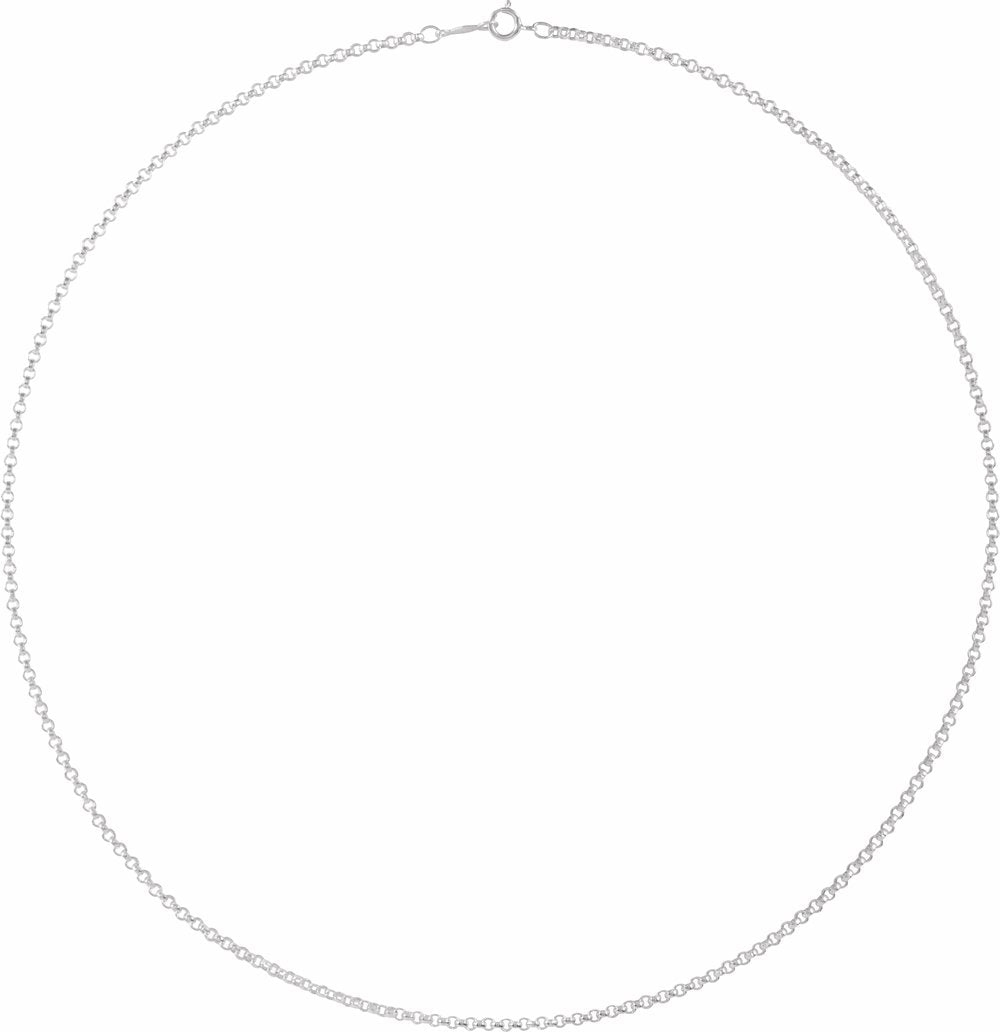 Sterling Silver 2 mm Rolo 16" Chain
