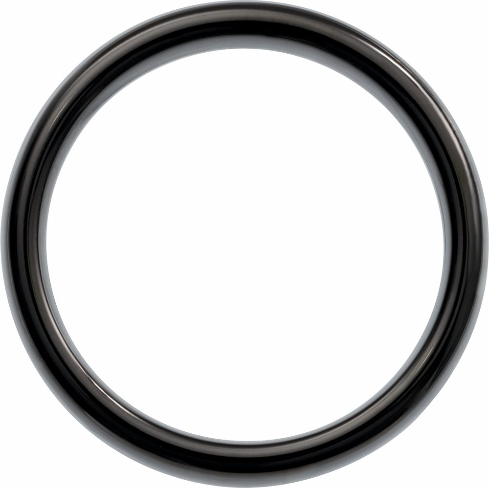 Black Tungsten 6 mm Comfort-Fit Half Round Band Size 7