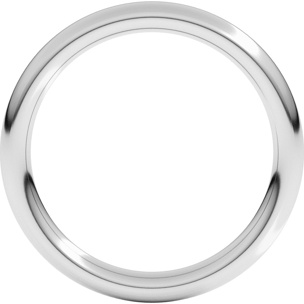 Platinum 2.5 mm Heavyweight Comfort-Fit European-Style Band Size 5.5