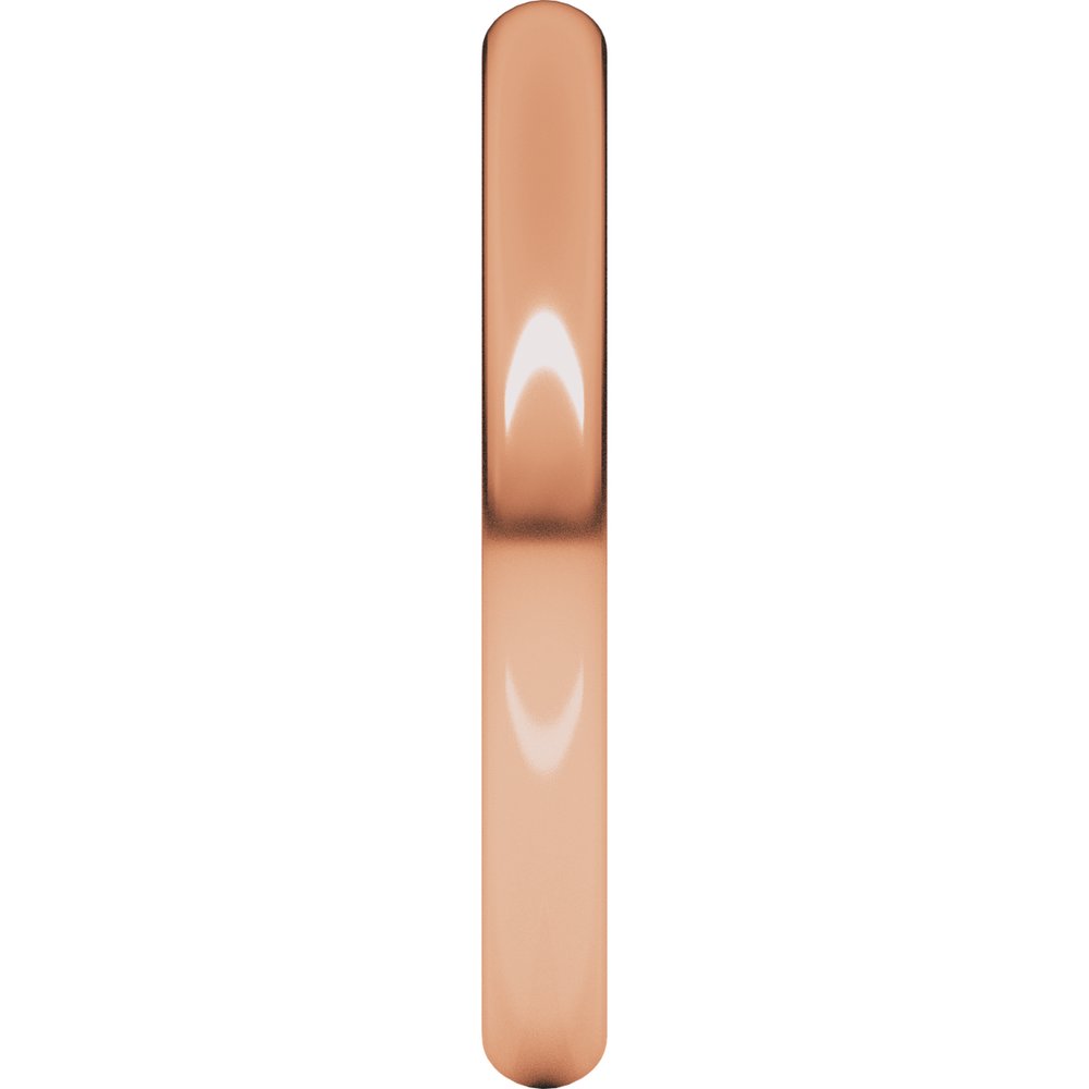 14K Rose Gold 2.5 mm Heavyweight Comfort-Fit European-Style Band Size 8.5