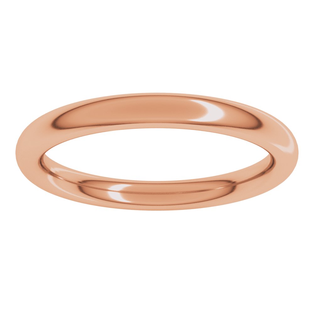 14K Rose Gold 2.5 mm Heavyweight Comfort-Fit European-Style Band Size 8.5