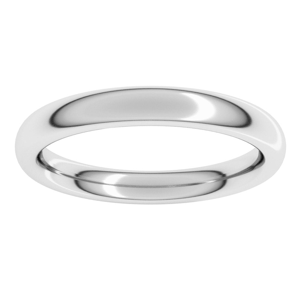 18K White Gold 3 mm Heavyweight Comfort-Fit European-Style Band Size 4.5