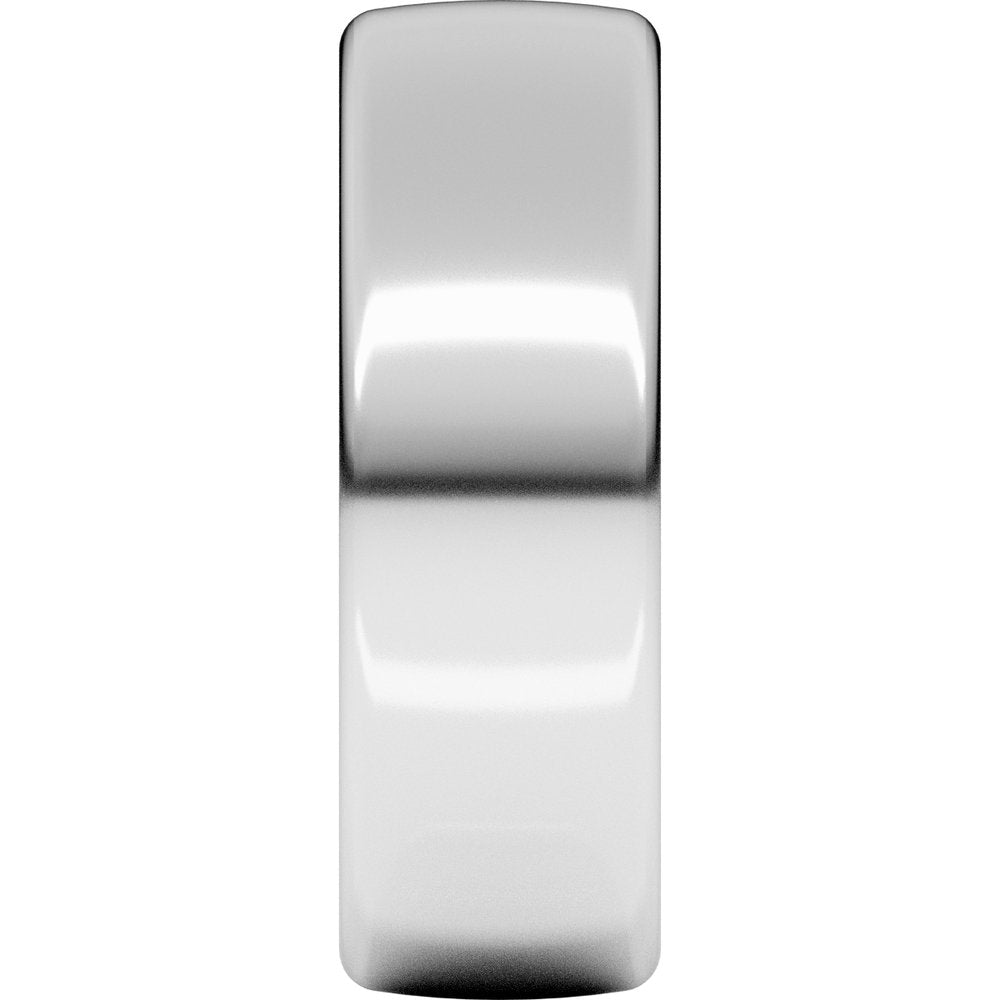 14K White Gold 7 mm Heavyweight Comfort-Fit European-Style Band Size 11.5