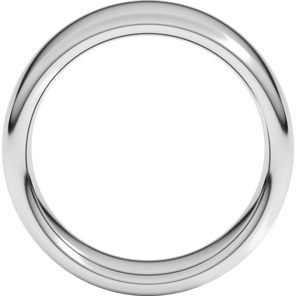 Platinum 8 mm Heavyweight Comfort-Fit European-Style Band Size 8.5