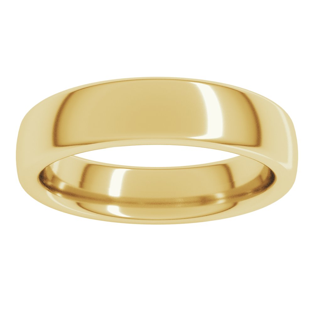 14K Yellow Gold 5 mm Heavyweight Comfort-Fit European-Style Band Size 9