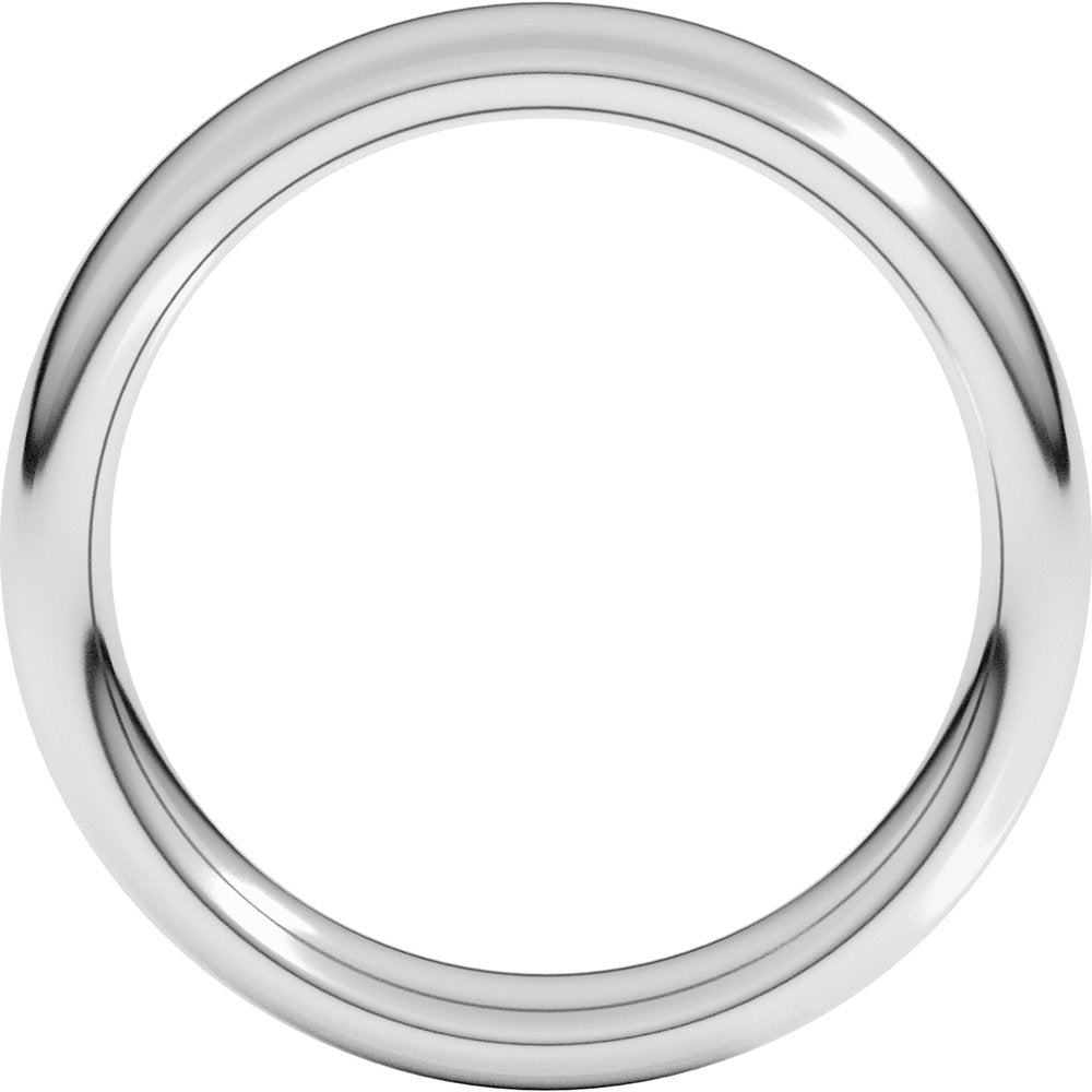 14K White Gold 5 mm Heavyweight Comfort-Fit European-Style Band Size 8