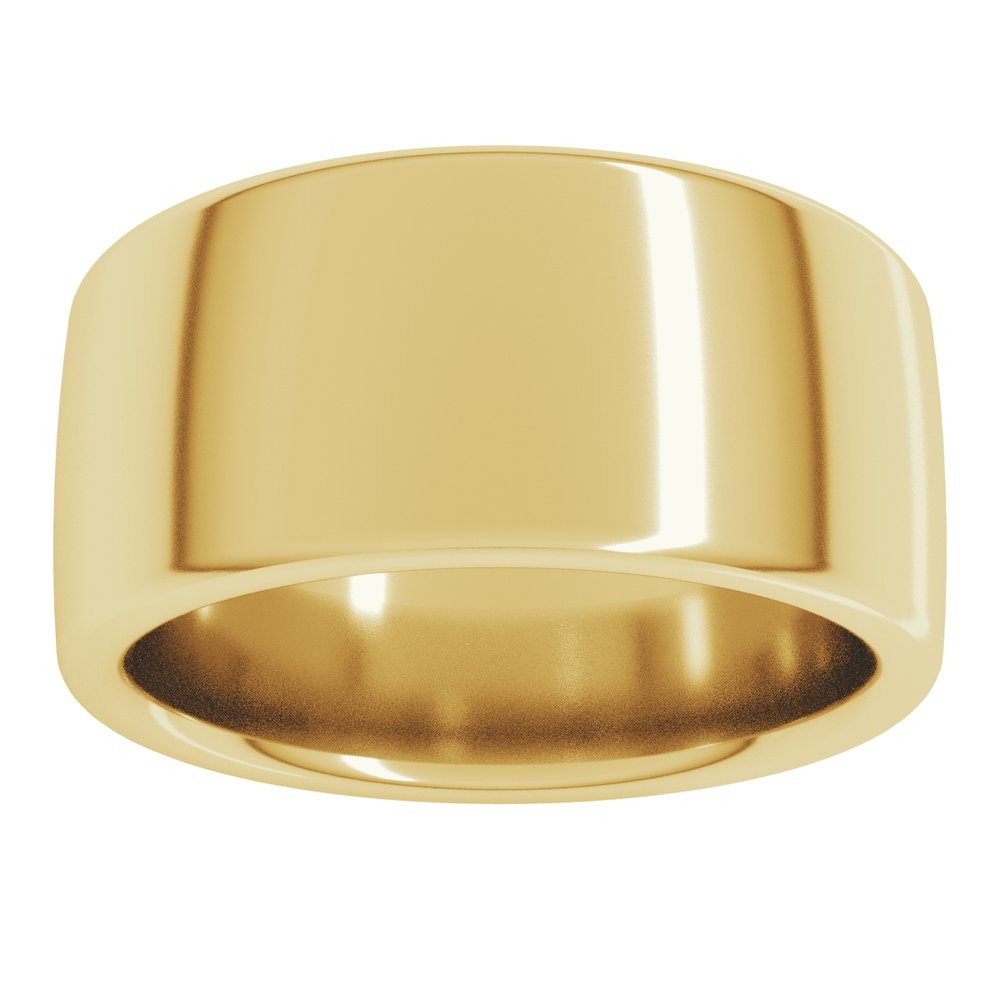 14K Yellow Gold 10 mm Heavyweight Comfort-Fit European-Style Band Size 10