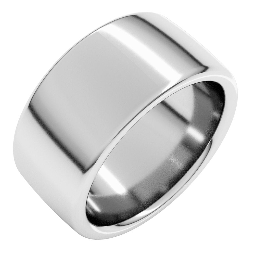 Sterling Silver 10 mm Heavyweight Comfort-Fit European-Style Band Size 6.5
