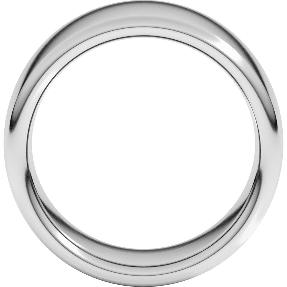 Sterling Silver 10 mm Heavyweight Comfort-Fit European-Style Band Size 6.5