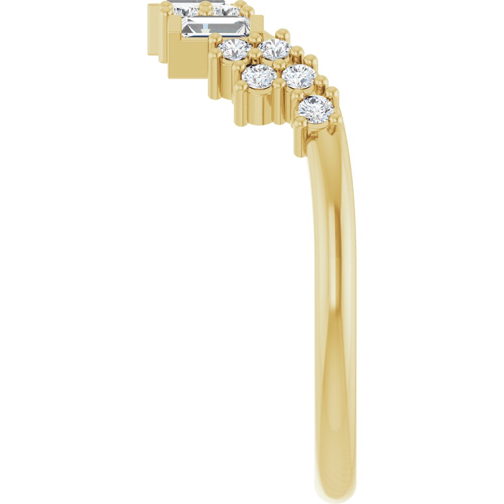 14K Yellow Gold 1/3 CTW Natural Diamond Contour Band