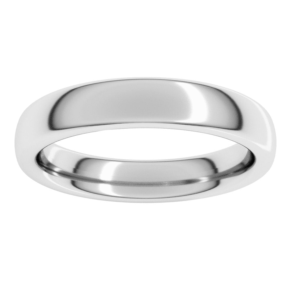 14K White Gold 4 mm Heavyweight Comfort-Fit European-Style Band Size 8.5