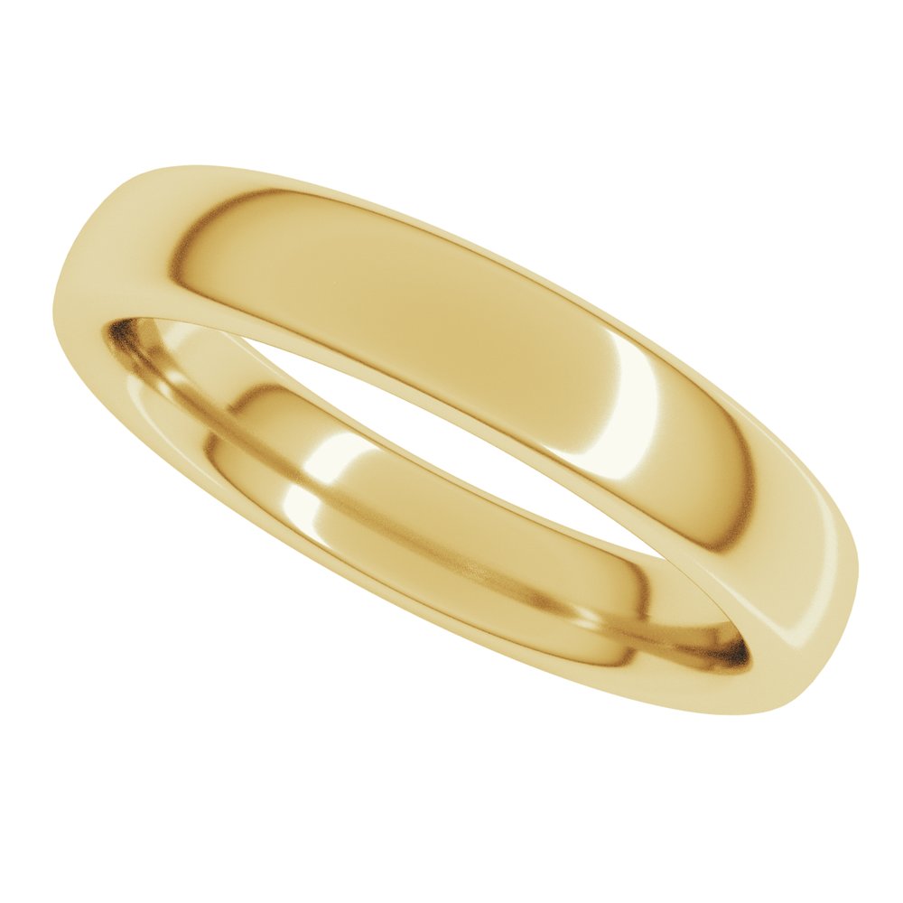 18K Yellow Gold 4 mm Heavyweight Comfort-Fit European-Style Band Size 6.5