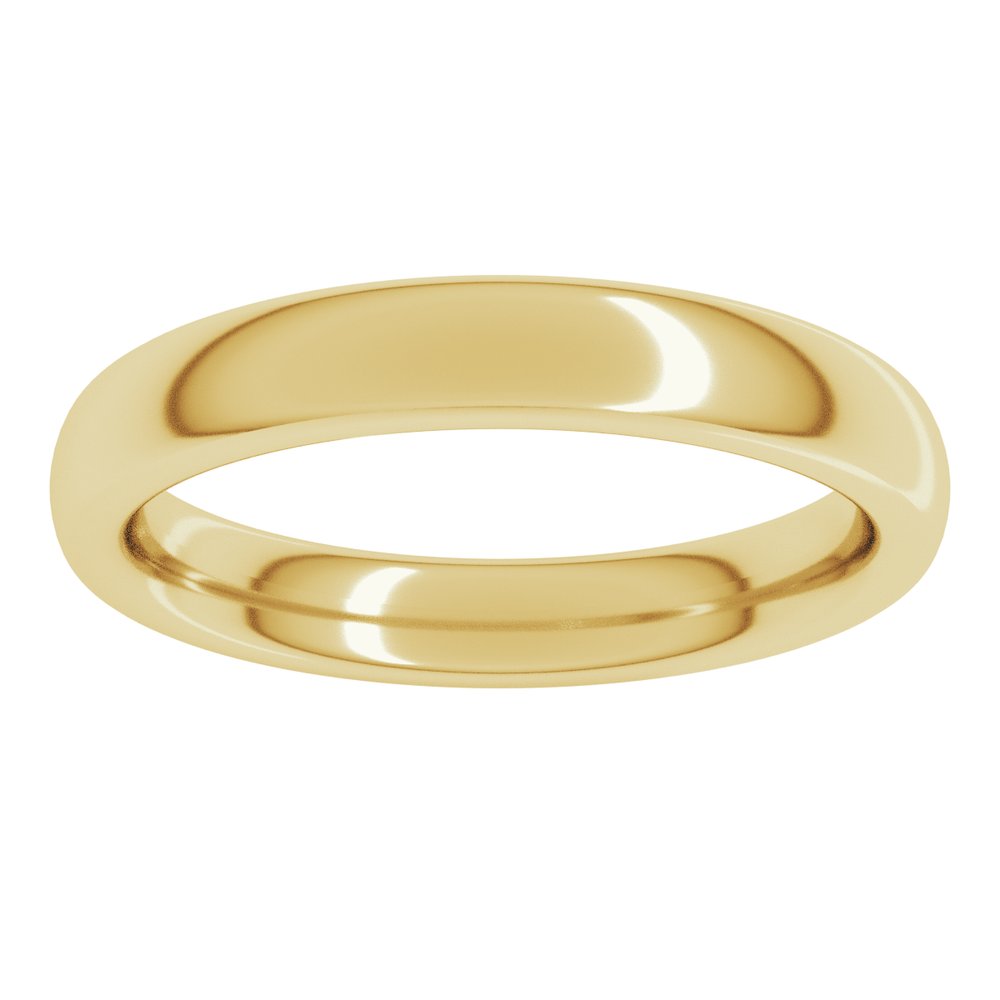 14K Yellow Gold 3.5 mm Heavyweight Comfort-Fit European-Style Band Size 7.5