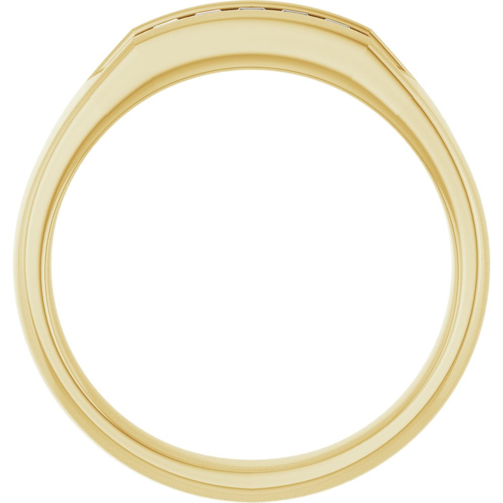 14K Yellow Gold 3/8 CTW Natural Diamond Band