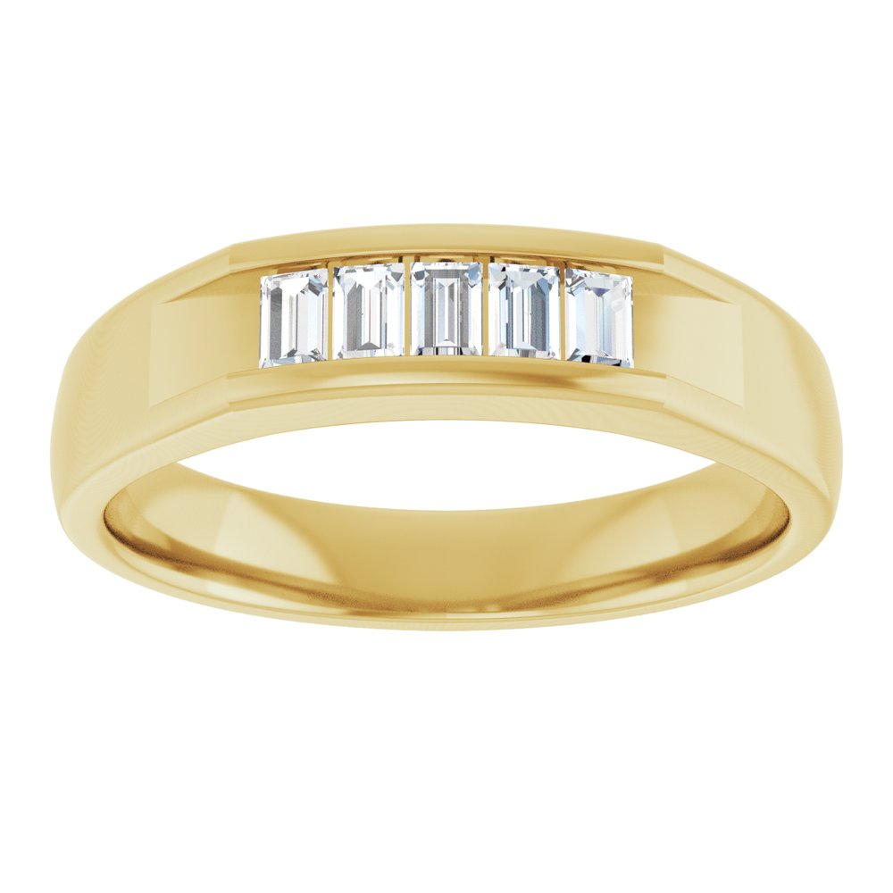 14K Yellow Gold 3/8 CTW Natural Diamond Band