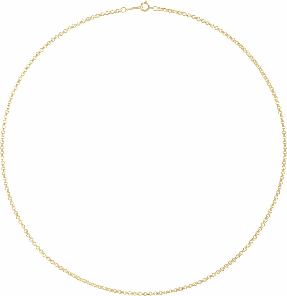 14K Yellow 2 mm Rolo 16" Chain