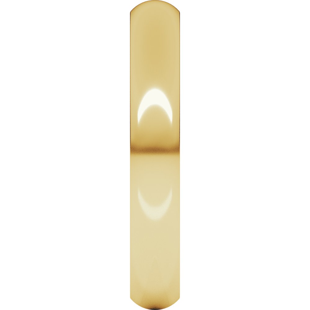 18K Yellow Gold 3.5 mm Heavyweight Half Round Band Size 7.5
